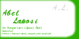 abel laposi business card